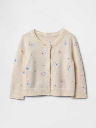 Baby Floral Embroidered Cardigan Sweater | Gap (US)
