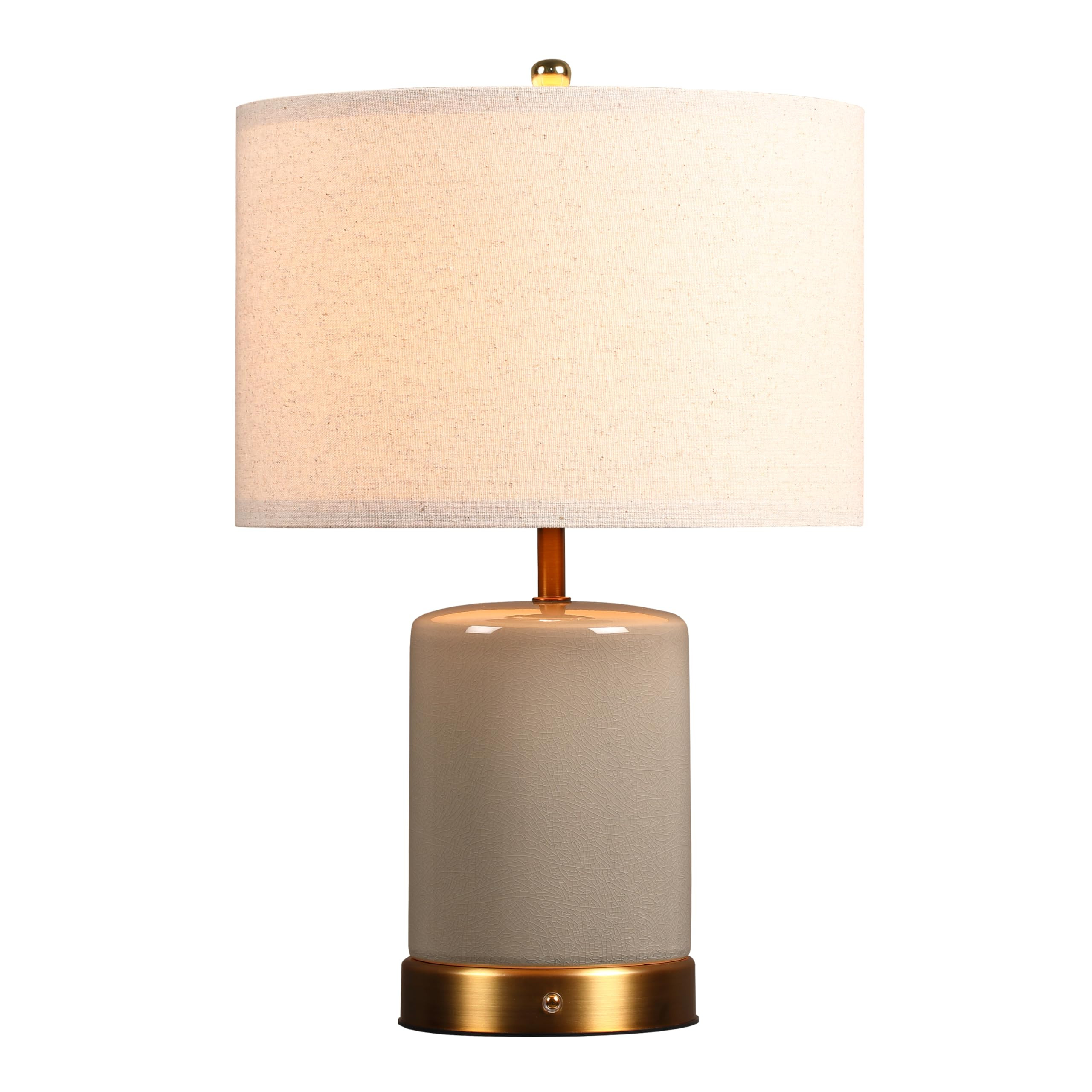 O\u2019Bright Dune - Battery Powered Table Lamp, Rechargeable Cordless Ceramic Lamp, Full-Size 19... | Amazon (US)