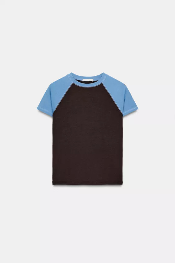 SHORT SLEEVE RAGLAN T-SHIRT | Zara US