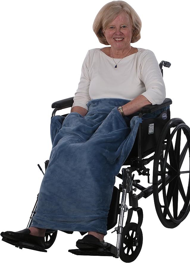Granny Jo Products Lightweight Wheelchair Blanket, Wedgwood Blue | Amazon (US)