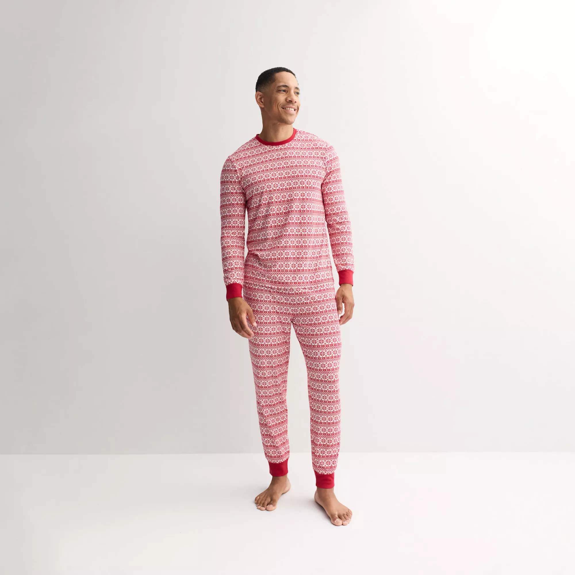 Men's Jammies For Your Families® Joy Fairisle Pajama Top & Pajama Banded Bottoms Set | Kohl's
