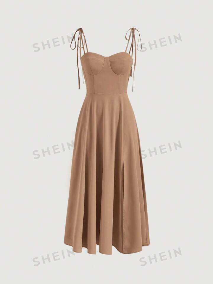 SHEIN MOD Solid Bustier Cami Dress | SHEIN