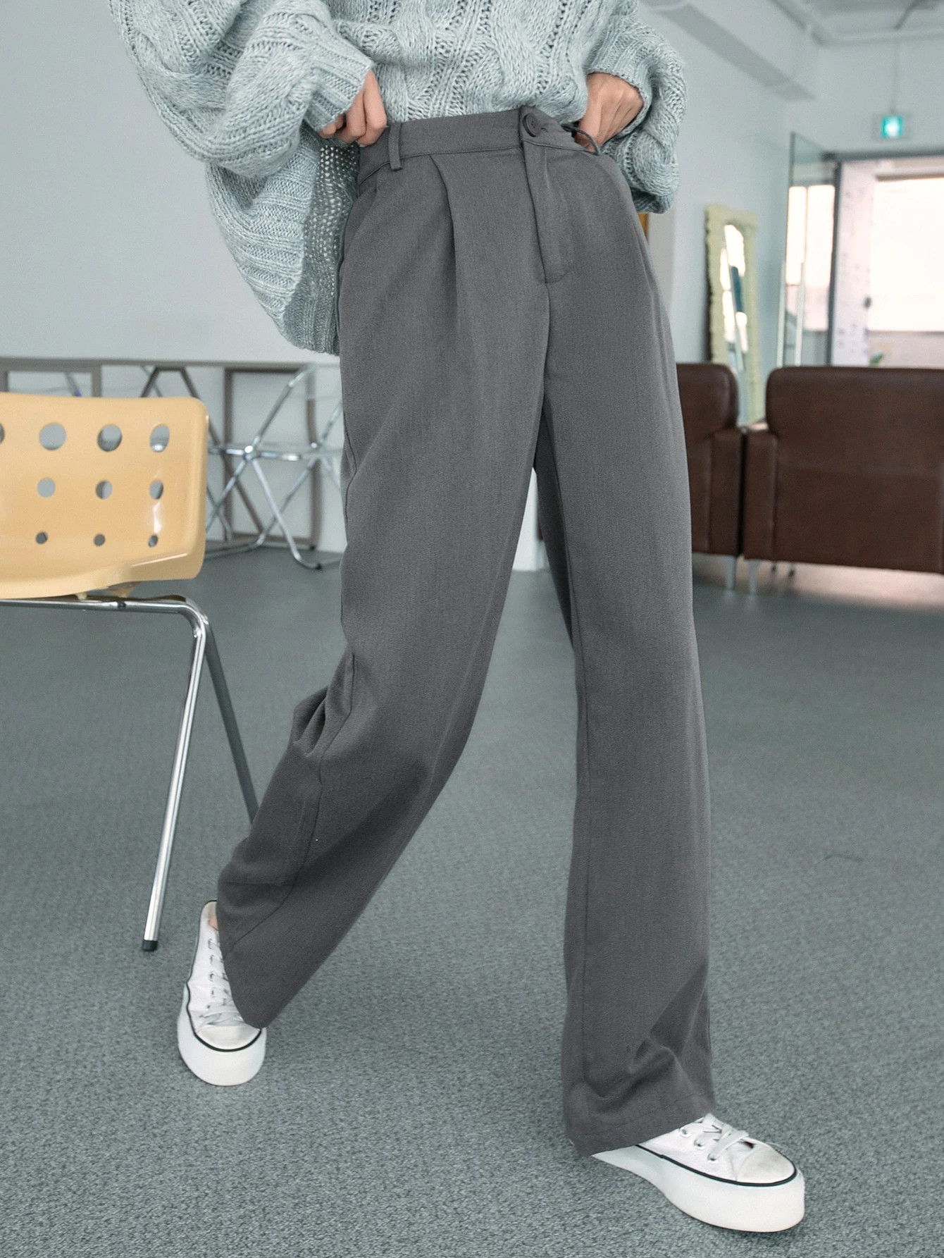 DAZY High Waist Straight Leg Pants | SHEIN