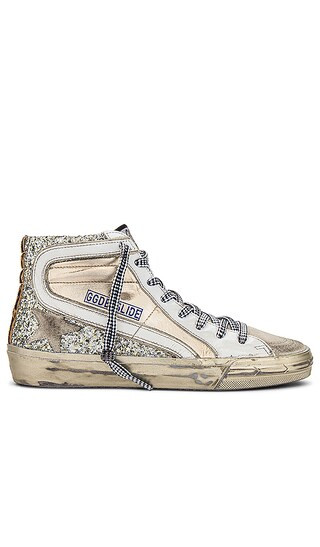 Slide Sneaker in Gold, Ice, White, & Beige Brown Leo | Revolve Clothing (Global)