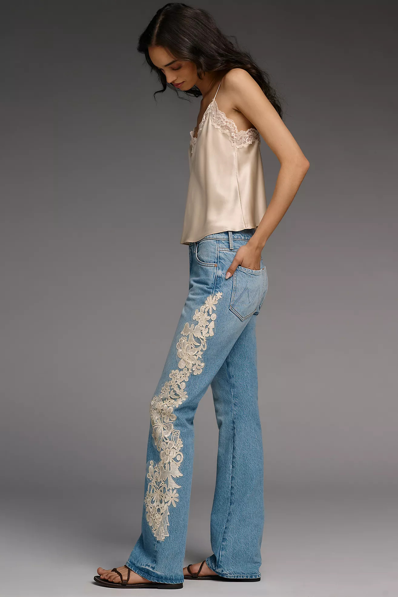 MOTHER Chomp Heel High-Rise Flare Jeans | Anthropologie (US)