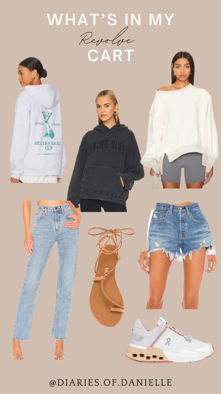 What’s in my cart from Revolve 🖤 

Cutoff shorts, Anine Bing sweatshirt, Eleven Eleven sweatshirt, strap oh sandals, flat sandals, distressed denim, Free People, Revolve, women’s basics, women’s loungewear, women’s jeans, everyday outfits 

#LTKstyletip #LTKshoecrush #LTKSeasonal