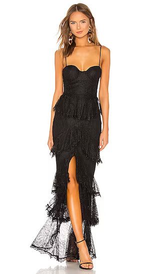 Zelda Fitz Gown in Black Long Dress Mascarde Ball Halloween Gala Dress New Years Wedding Guest Dress | Revolve Clothing (Global)