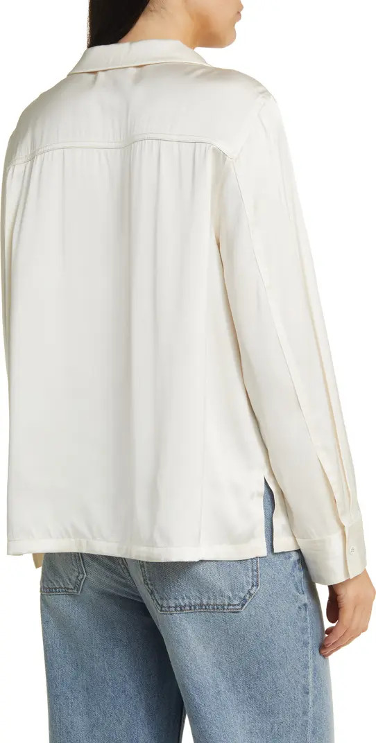 Satin Button-Up Top | Nordstrom