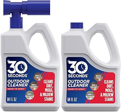30 SECONDS Outdoor Cleaner 2 Pack with Hose End Sprayer - Cleans Stains from Algae, Mold and Mild... | Amazon (US)