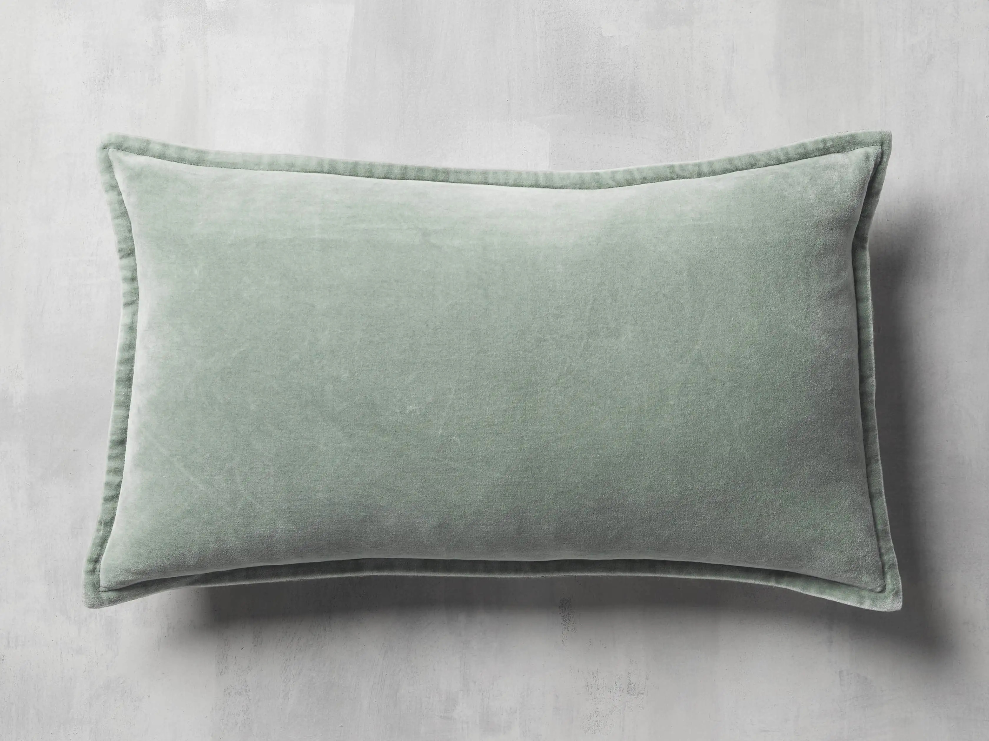 Stone Washed Velvet Lumbar Pillow Cover | Arhaus