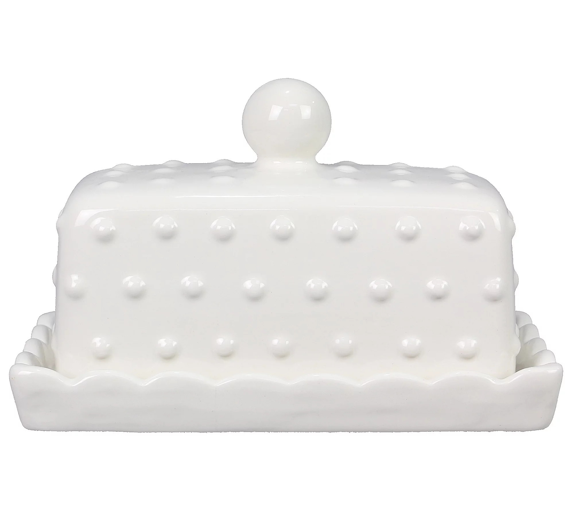 Young's Inc. 2-Piece Cottage Core Butter Dish w / Lid Set | QVC