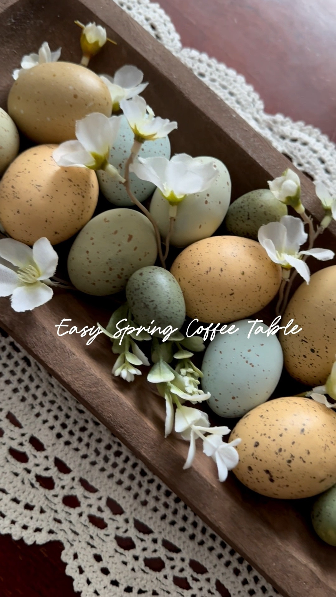 Spring coffee table decor, natural Easter eggs, Easter home decor 

#LTKSeasonal #LTKSaleAlert #LTKHome