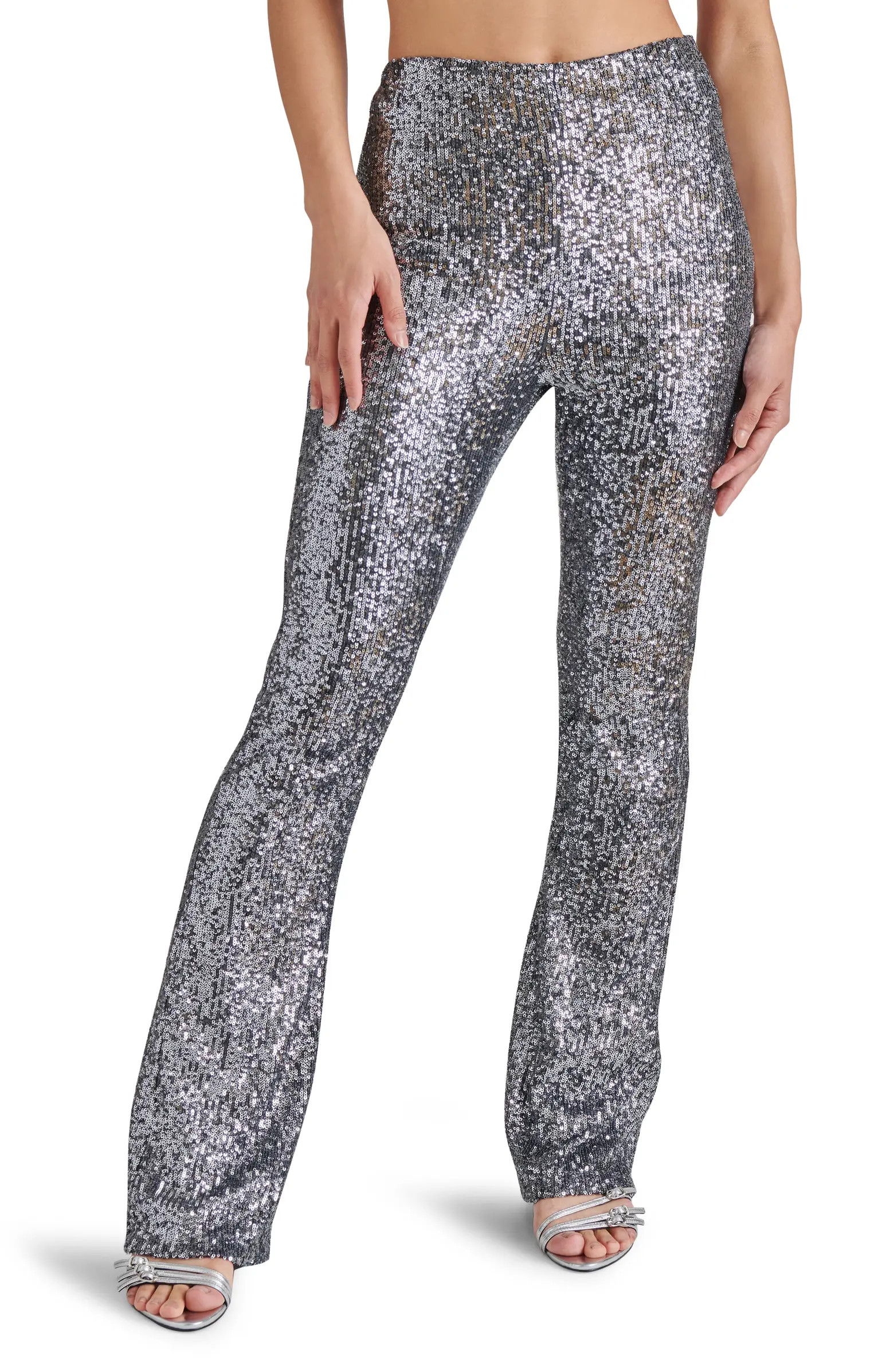 Steve Madden Citrine Sequin High Waist Flare Leg Pants | Nordstrom | Nordstrom