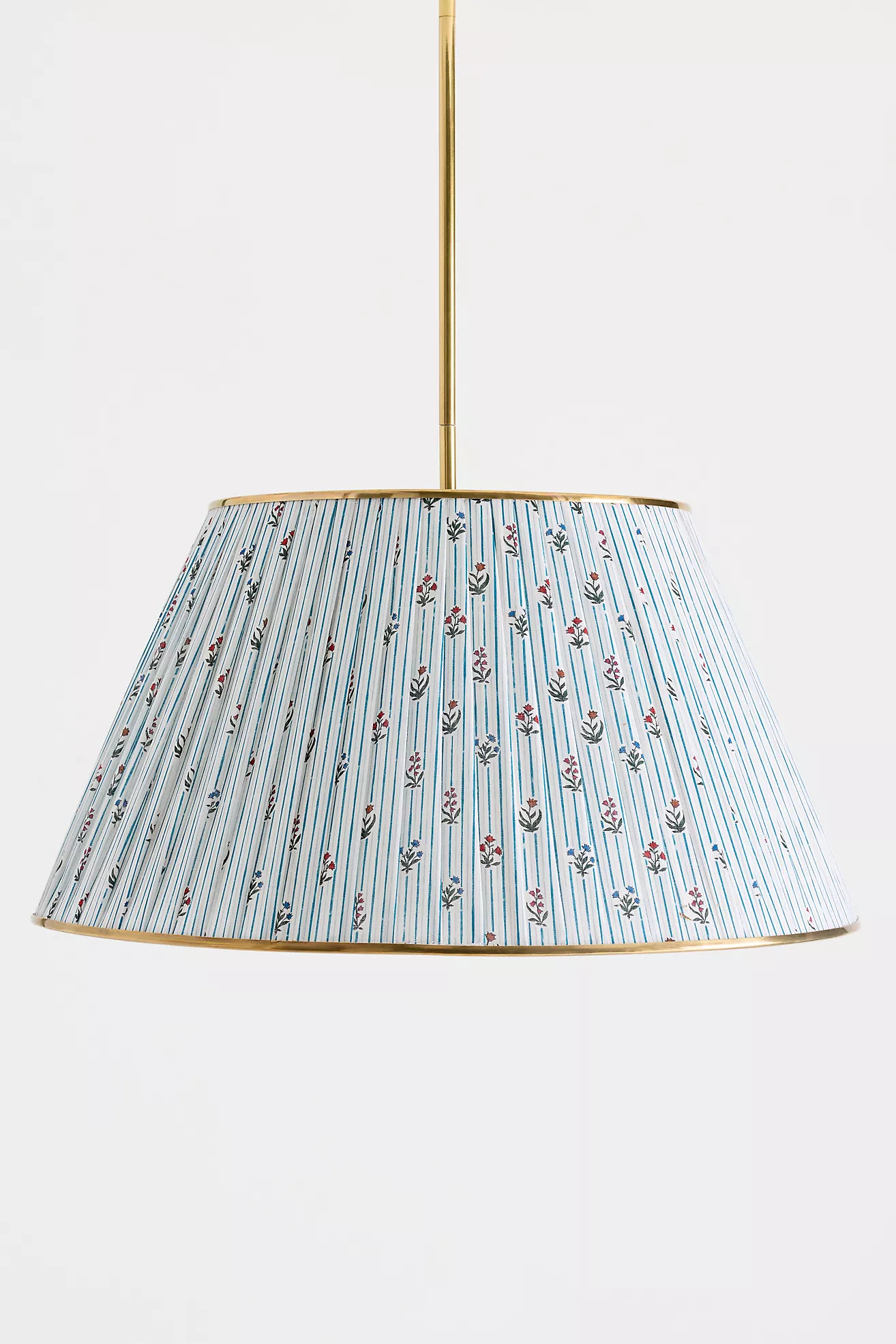 Lee Brass 24" Ruched Printed Semi-Flush Mount Pendant Light | Anthropologie (US)
