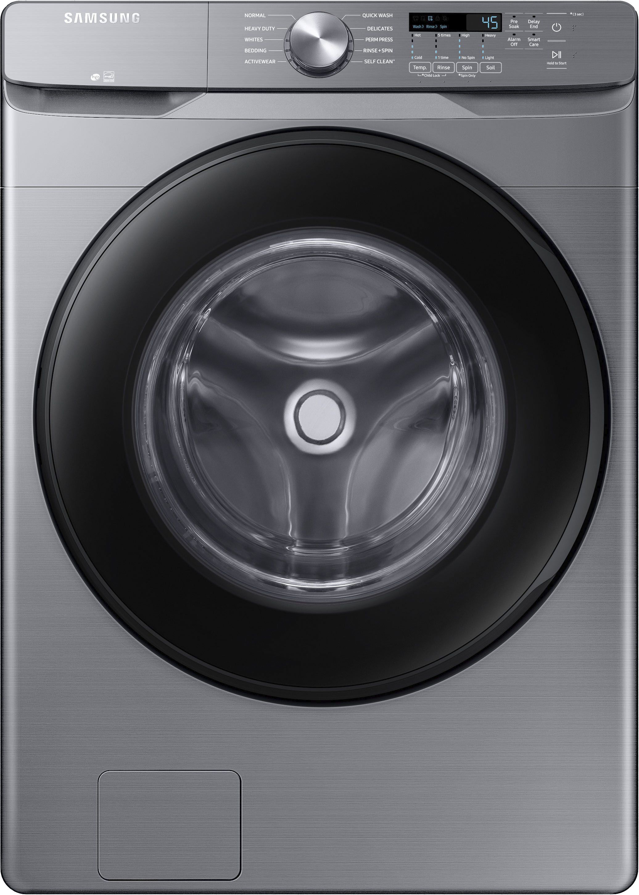Samsung 4.5 cu. ft. Front Load Washer with Vibration Reduction Technology+ Platinum WF45T6000AP/U... | Best Buy U.S.