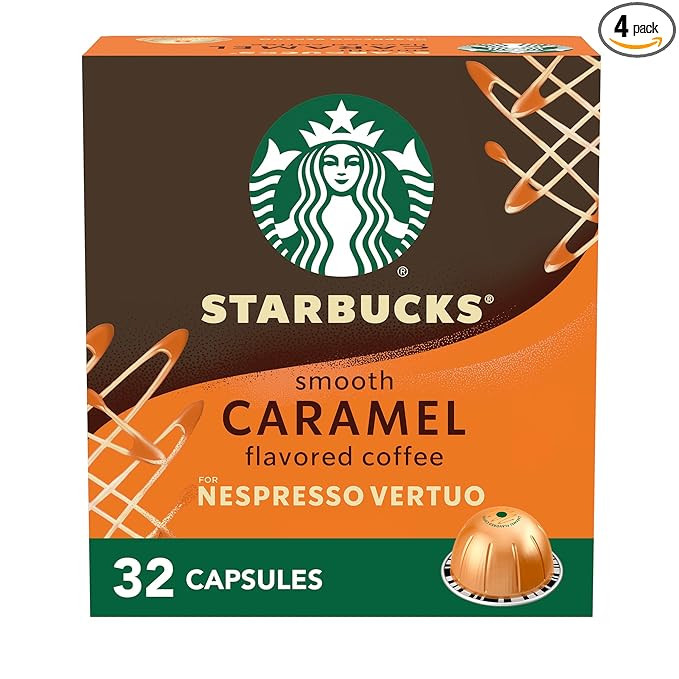 Starbucks by Nespresso Vertuo Line Caramel Flavored Coffee (8-count single serve capsules each, c... | Amazon (US)