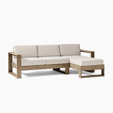 Portside Outdoor 2-Piece Chaise Sectional (92&quot;) | West Elm (US)