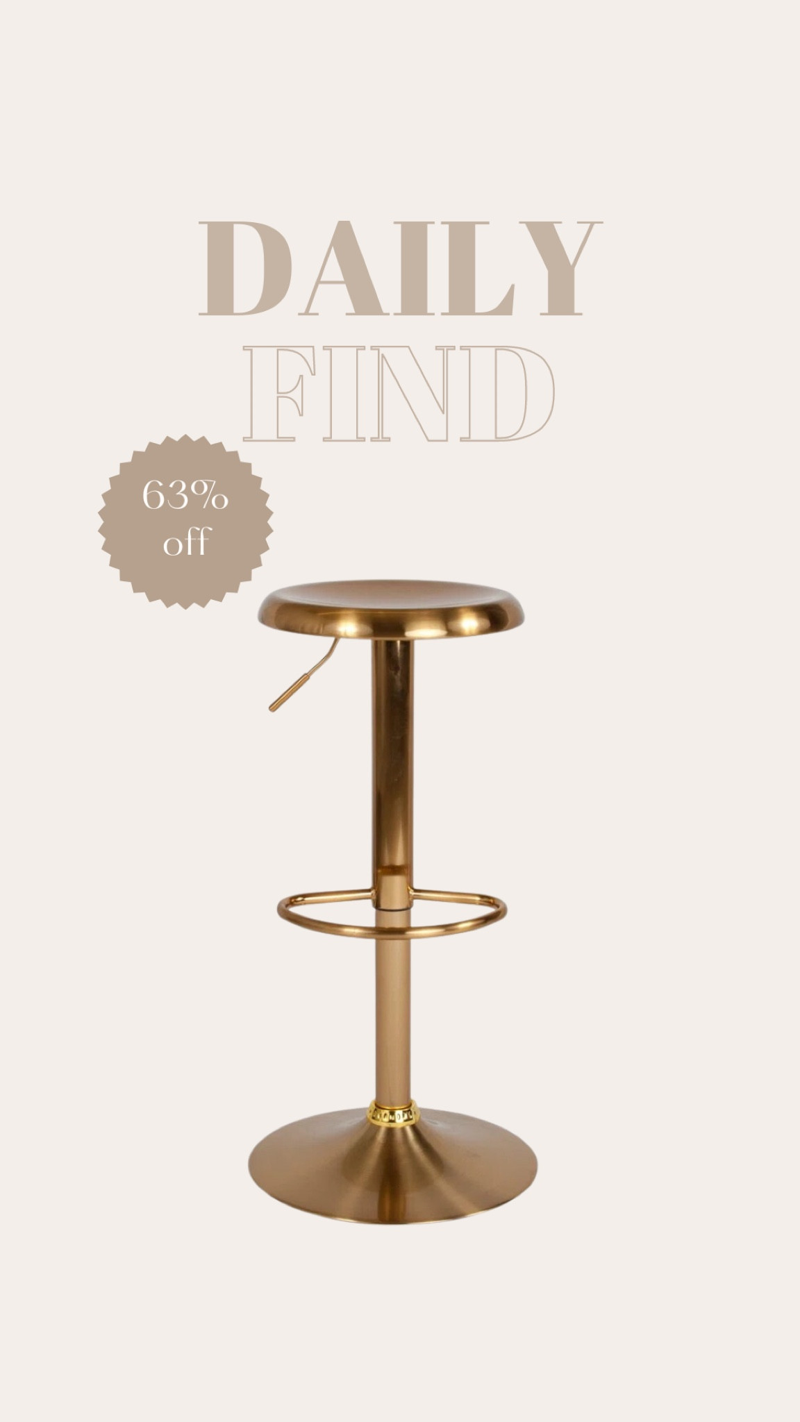 Wayfair 
Way Day
Retro barstool 
Counter stool
Brass 

#LTKFind #LTKsalealert #LTKhome