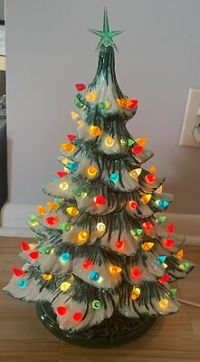 Vintage Ceramic Christmas Tree 18” Snow Flocked  | eBay | eBay US