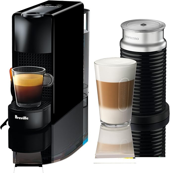 Nespresso Essenza - Mini máquina de café expreso de Breville con espumador de leche, 20.3 onzas... | Amazon (US)