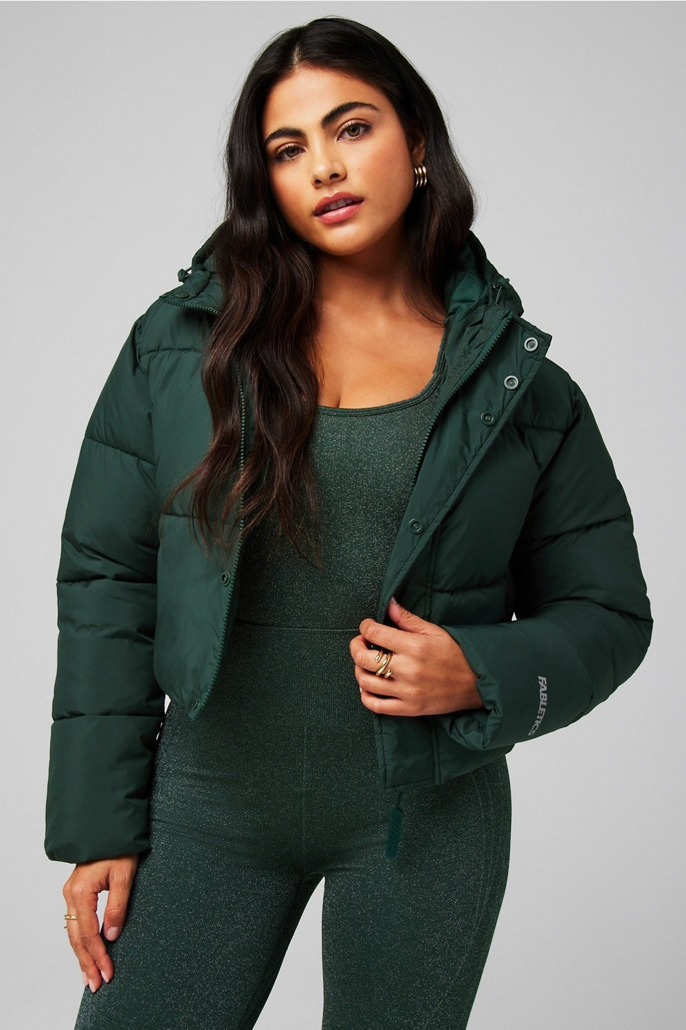 Essential Cropped Hooded Puffer | Fabletics