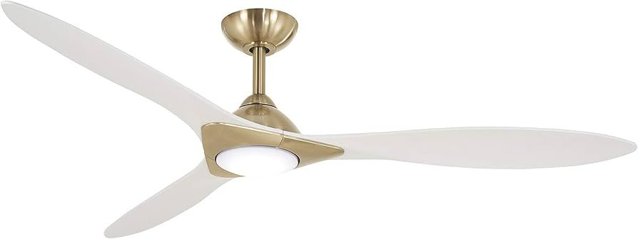 MINKA-AIRE F868L-SBR/WHF Sleek 60 Inch Smart Ceiling Fan with DC Motor and LED Light in Soft Bras... | Amazon (US)