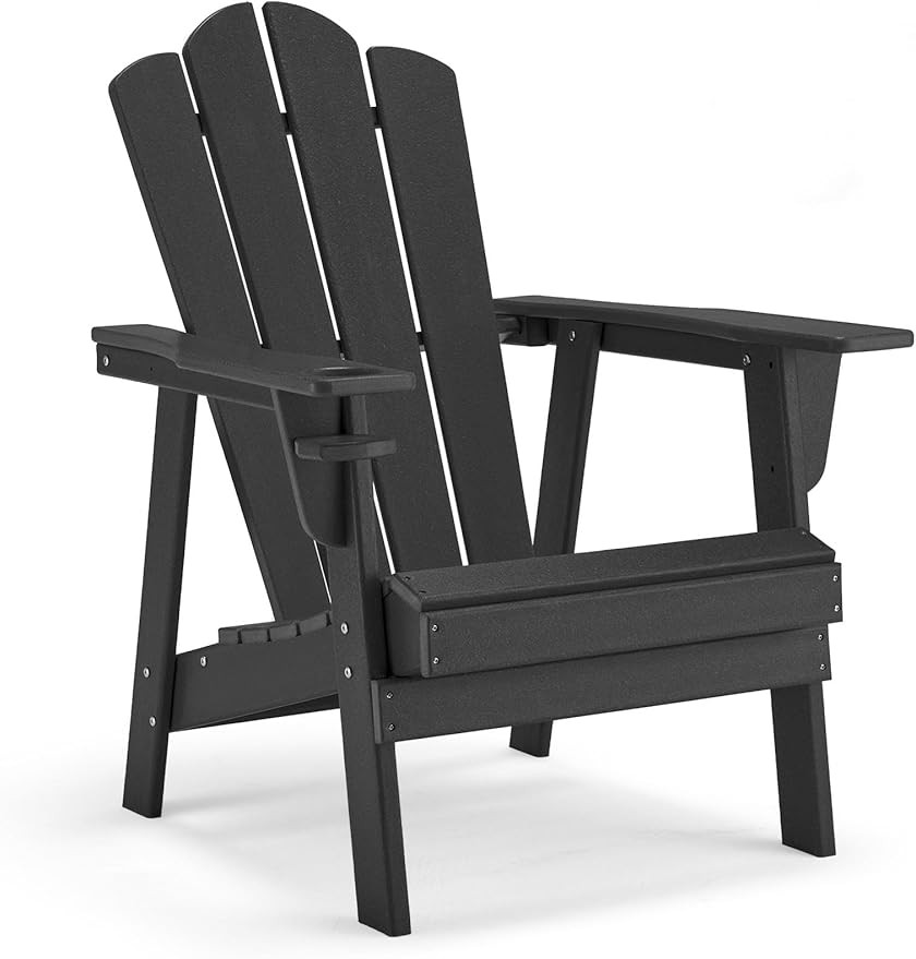 Adirondack Chair - Durable HDPE Poly Lumber All-Weather Resistant, Oversized Balcony Porch Patio ... | Amazon (US)