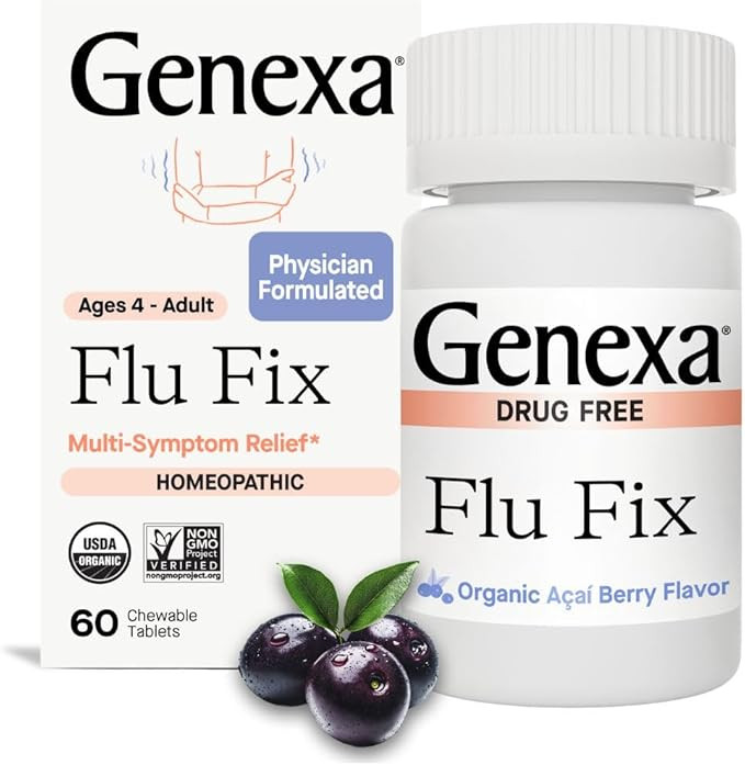 Genexa Flu Fix | Multi-Symptom Flu Remedy for Kids & Adults | Relieves Aches, Fever, Congestion |... | Amazon (US)