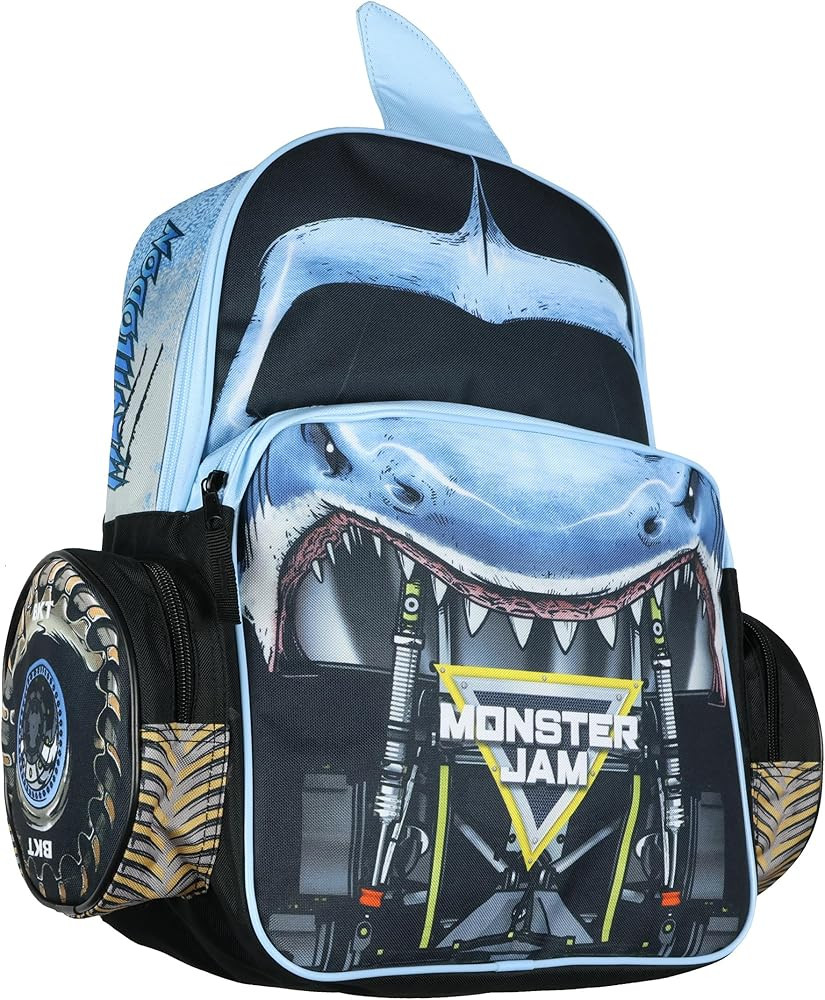 INTIMO Monster Jam Megalodon Backpack - Shark 3D Monster Truck Kids School Book Bag or Travel Day... | Amazon (US)