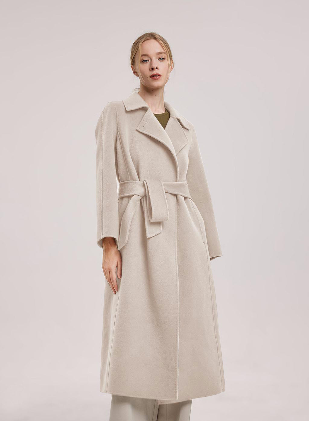 Alexa Peaked Lapel Coat | NAP Loungewear