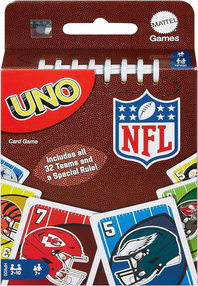 UNO NFL Card Game for Kids,-Adults and Family Night, Features Logos of All 32 NFL Teams & a Speci... | Amazon (US)