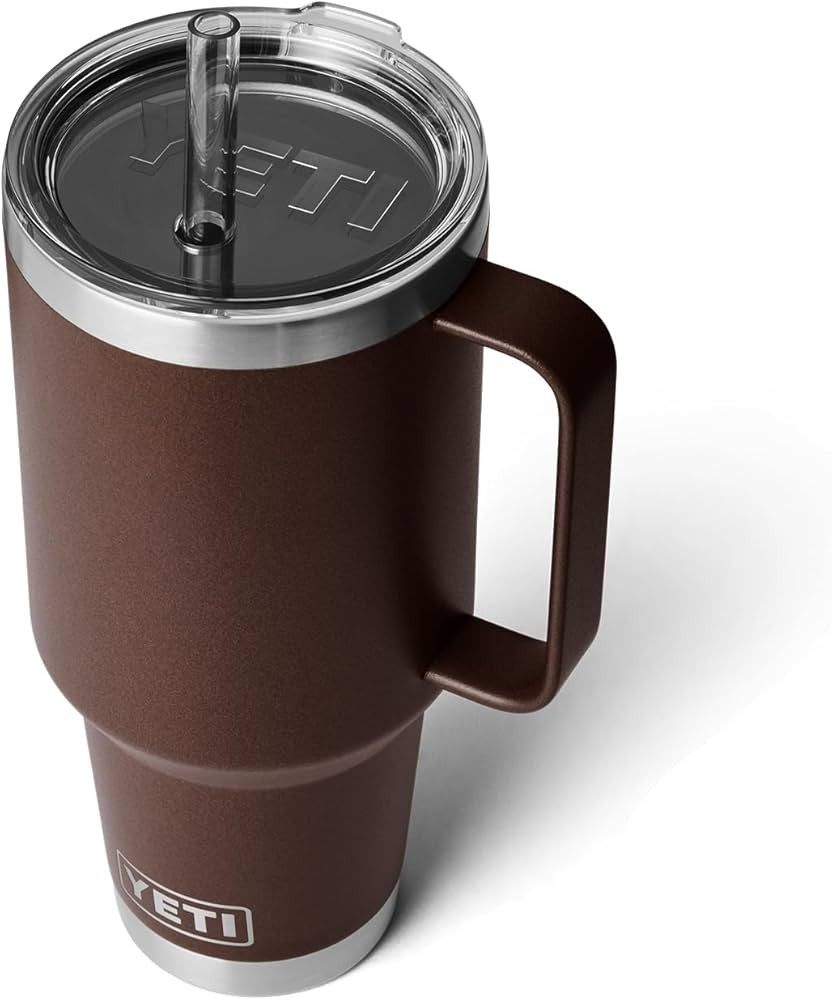 YETI Rambler Tumbler with Handle and Straw Lid, Vacuum Insulated Travel Mug, Stainless Steel | Amazon (US)