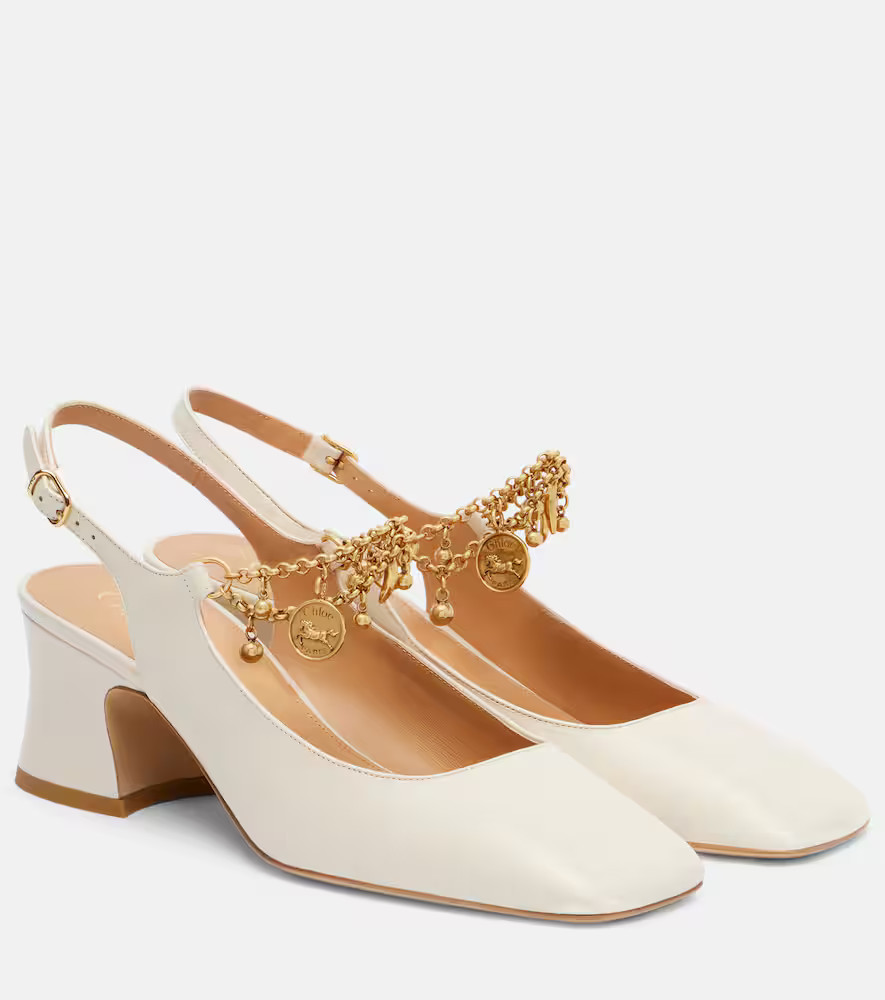 ChloÃ© ChloÃ© Charms 55 leather slingback pumps | Mytheresa (US/CA)