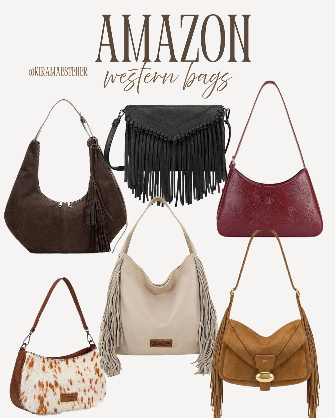 amazon western bags 

accessories make the outfit! western fringe purse, country concert outfit, suede handbag, western accessories

#LTKootd #LTKSeasonal #LTKgrwm