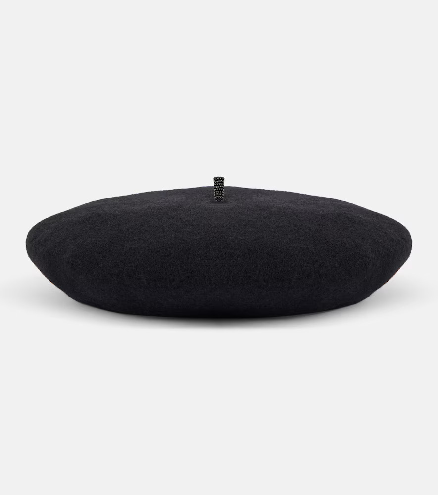 Brunello Cucinelli Monili Beads wool beret | Mytheresa (US/CA)