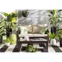 Papatya Striped Flatweave Onyx Black Ivory Indoor Outdoor Area Rug | Wayfair North America