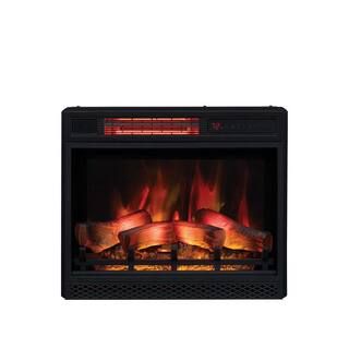 23 in. Ventless Infrared Electric Fireplace Insert with Safer Plug | The Home Depot