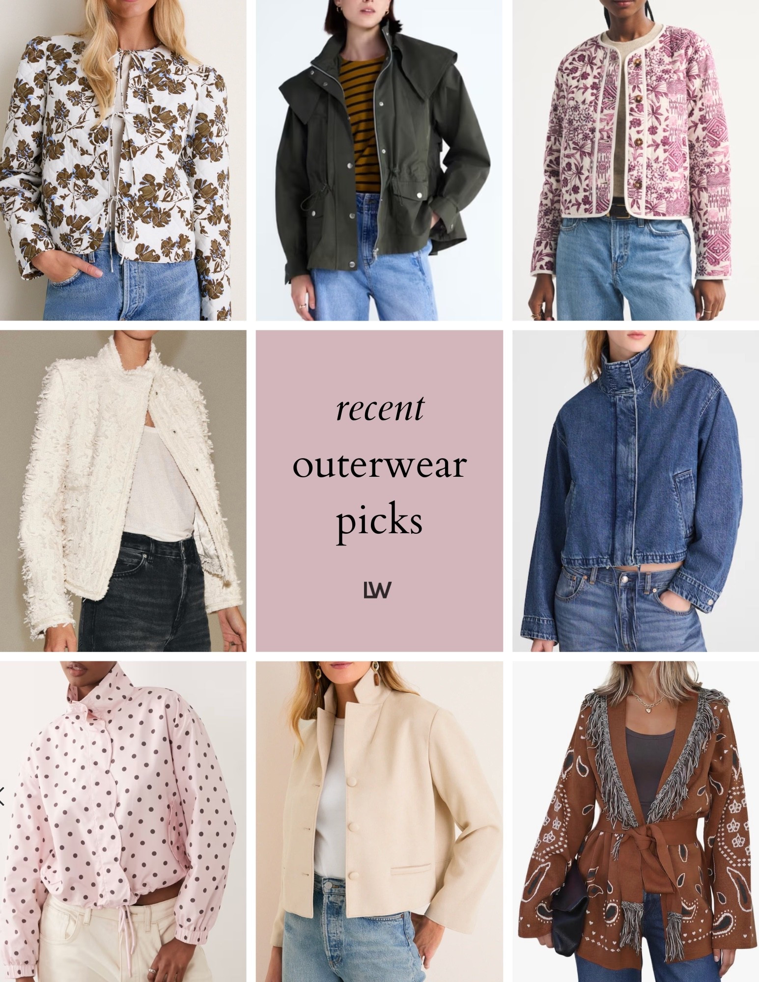Recent outerwear I’ve been loving for end of summer / beginning of fall!!