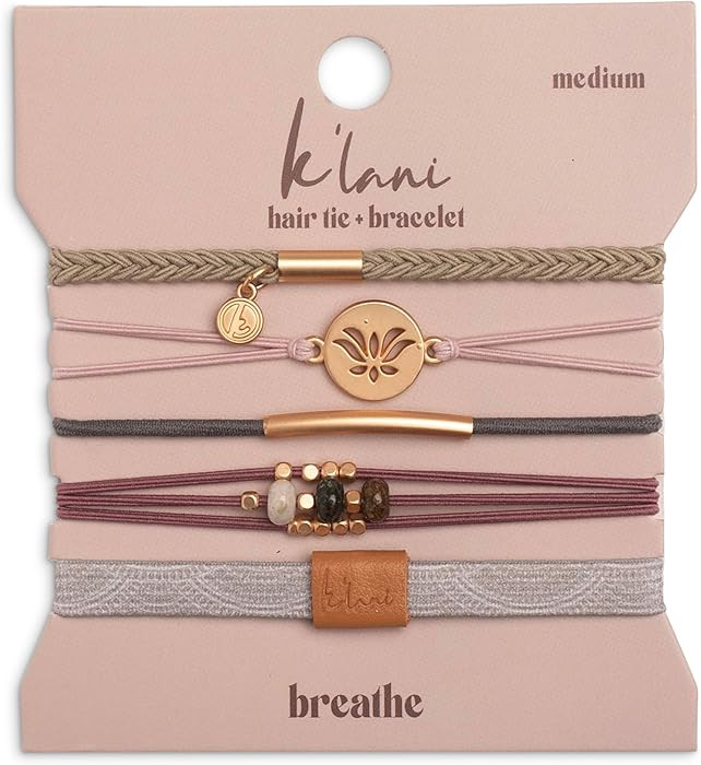 Amazon.com : K'lani Hair Tie Bracelets for Women - Elastic Hair Bands That Double as Stylish Jewe... | Amazon (US)