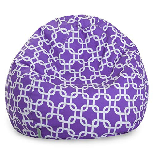 Majestic Home Goods Classic Bean Bag Chair - Links Giant Classic Bean Bags for Small Adults and Kids (28 x 28 x 22 Inches) (Purple) | Amazon (US)