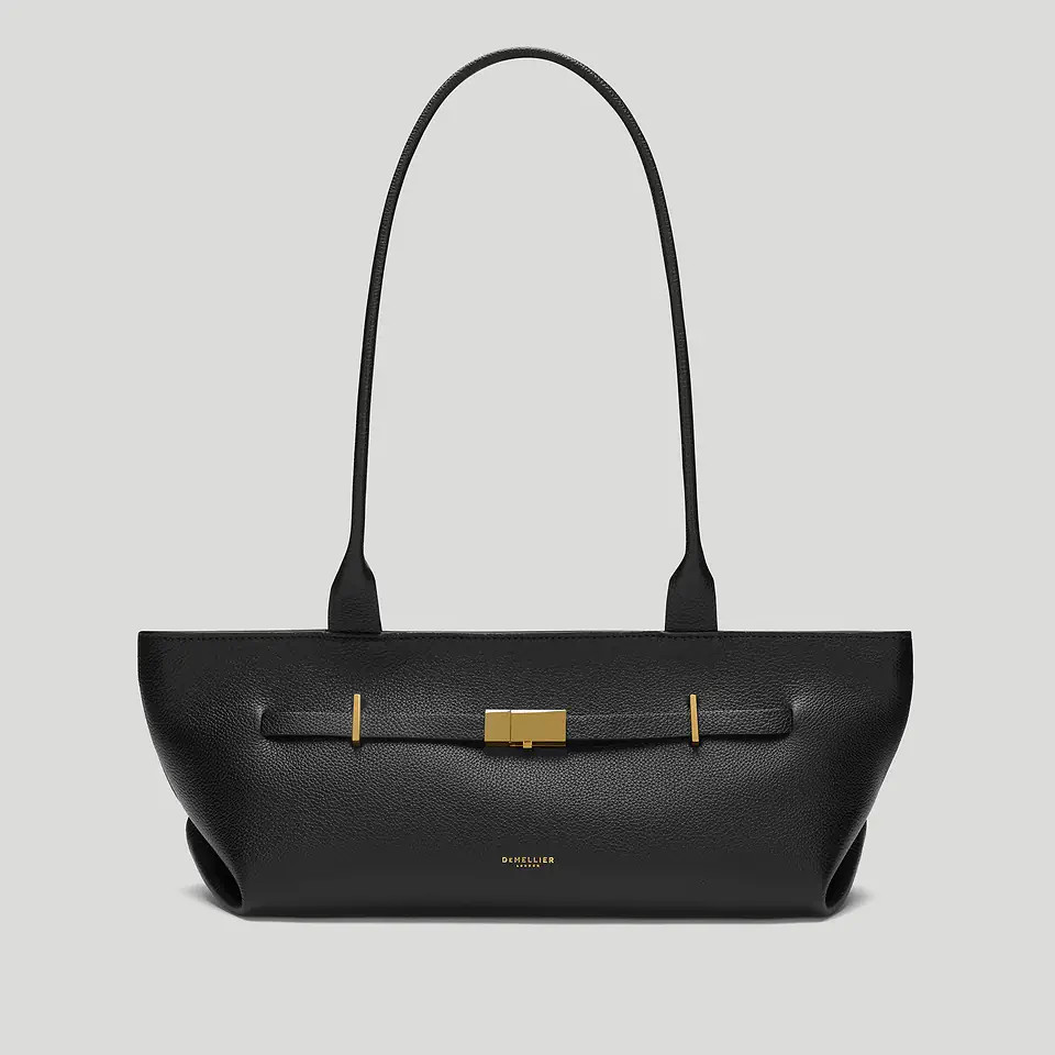 The New York Shoulder | Black Small Grain | DeMellier | DeMellier