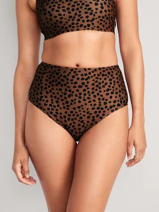 High-Waisted Classic Bikini Swim Bottoms for Women | Old Navy (US)