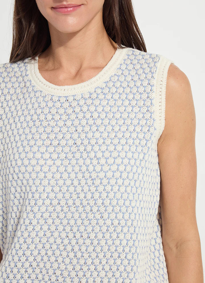 Claire Textured Mesh Sweater Shell | Lysse NY