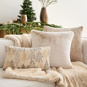 Faux Fur Forest Pillow Cover Set | West Elm | West Elm (US)