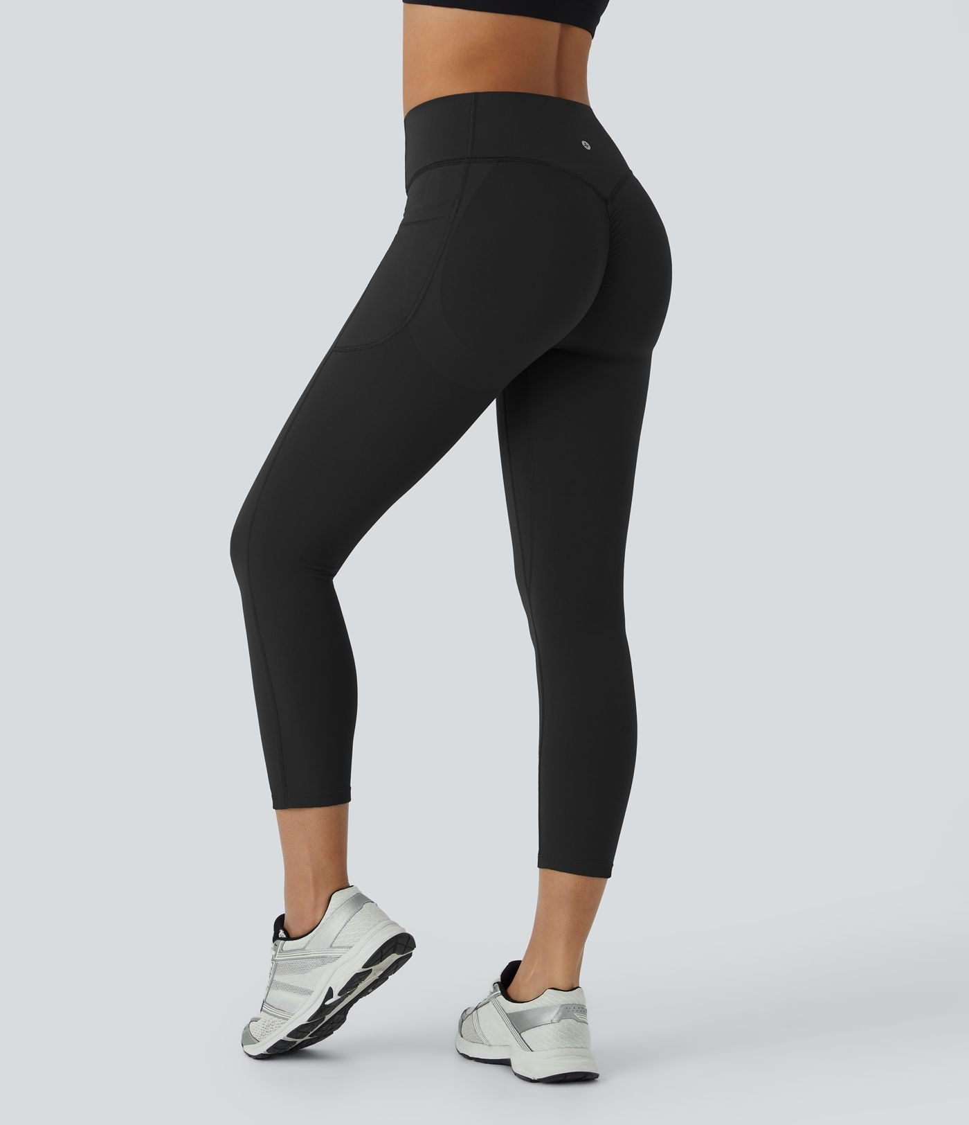 Halara UltraSculpt\u2122 High Waisted Scrunch Butt Lifting Tummy Control Pocket Shaping Capri Tra... | HALARA
