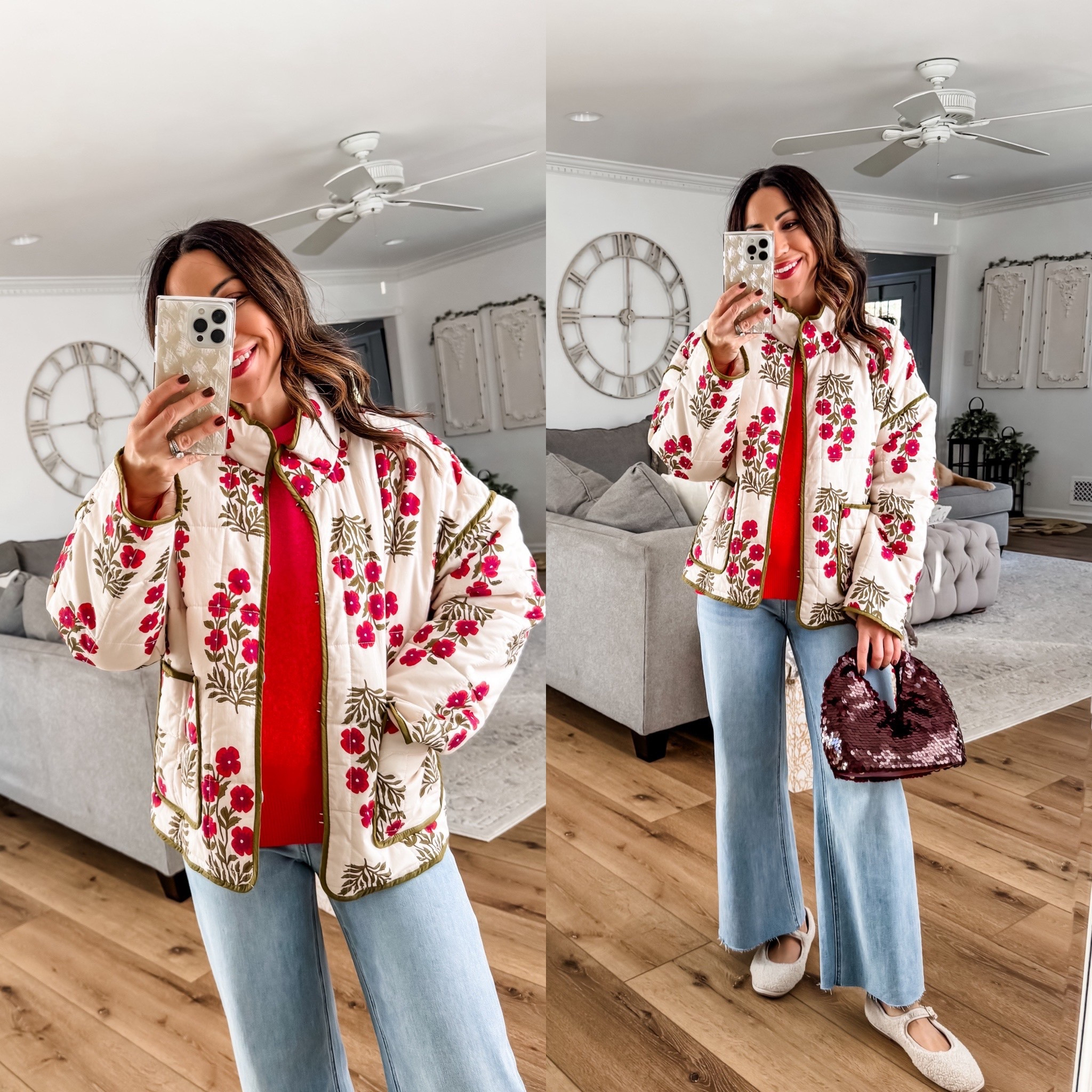 Jeans 25. Brighton jeans I cut. Sweaters small. Denim jacket small. Floral jacket XS. Leggings small. Shoes TTS. Jewelry code HOUSEOFLEO30. 


#LTKFindsUnder100 #LTKFindsUnder50 #LTKSaleAlert