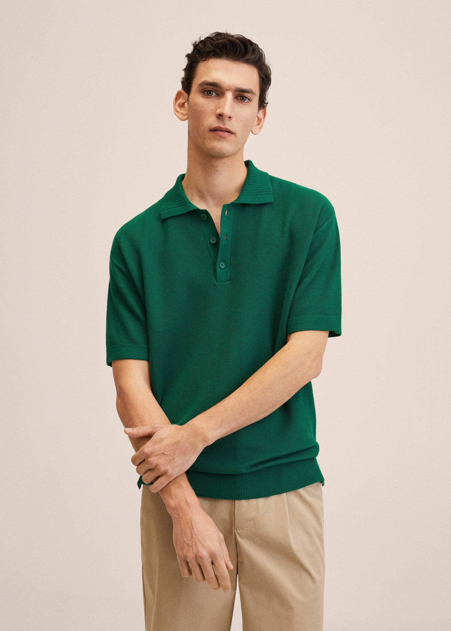 Knit cotton polo shirt | MANGO (US)