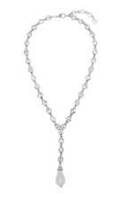 Corinna Crystal, Pearl Silver-Tone Lariat Necklace | Moda Operandi (Global)