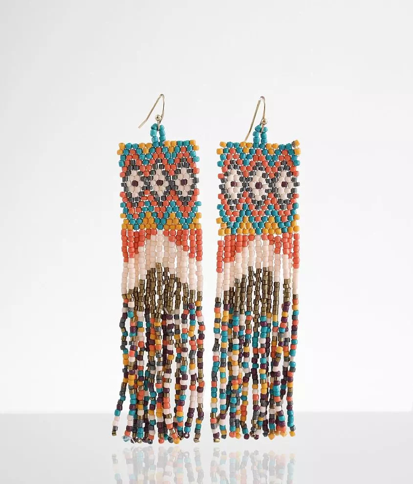 Seed Bead Fringe Earring | Buckle