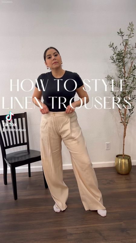 How to style linen trousers, wide leg linen trouser outfit

#LTKstyletip #LTKFind #LTKSeasonal